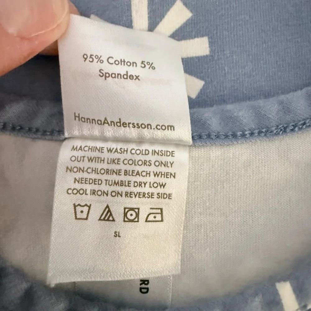 Hanna Andersson Blue Star Long Sleeve Skater Dress Pockets 6/7 (120 CM) EUC